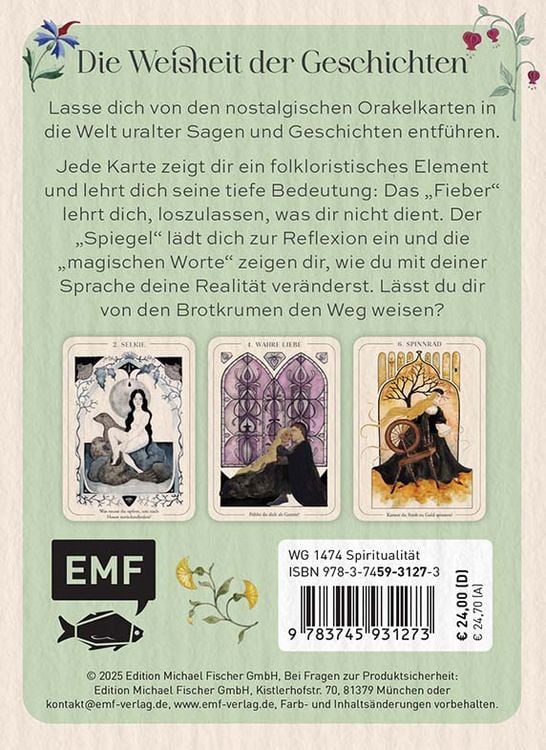 Produktbild: Orakel-Kartenset: Folklore Orakel | Die Liebe, die Reise, die Prophezeiung &ndash; Integriere die zentralen Motive aus Sagen, M&auml;rchen und Erz&auml;hlungen in deine Legung