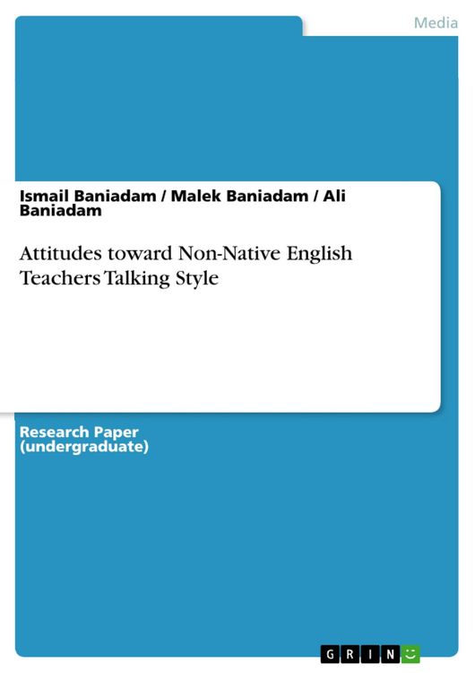 Produktbild: Attitudes toward Non-Native English Teachers Talking Style