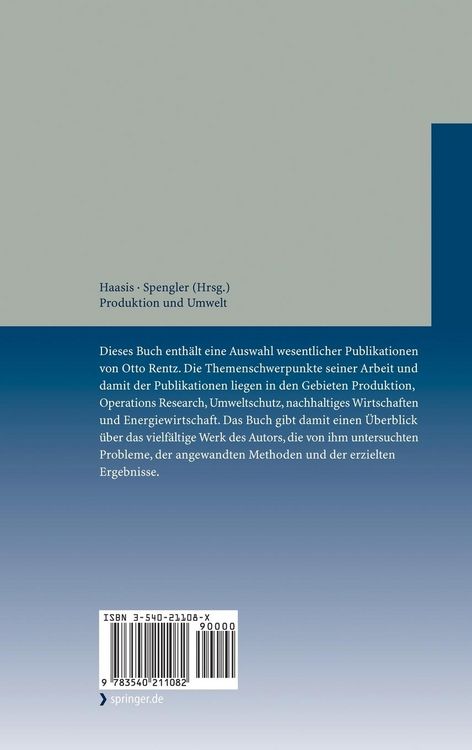Produktbild: Produktion und Umwelt
