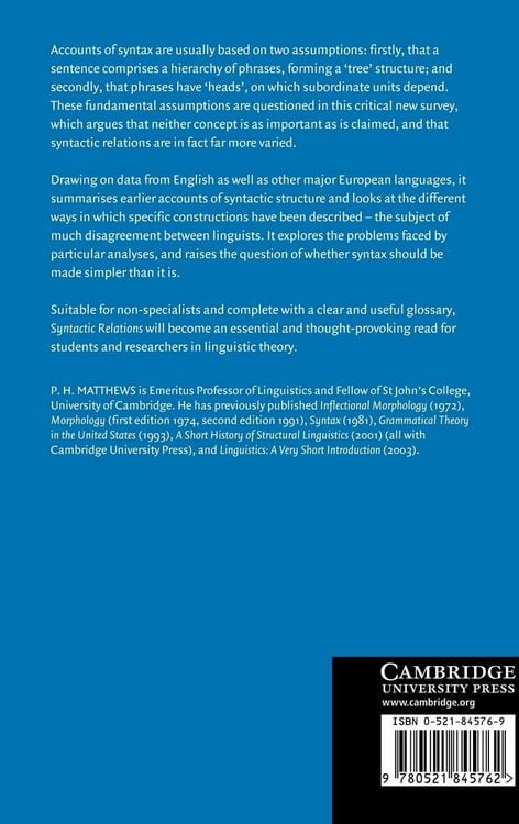 Produktbild: Syntactic Relations