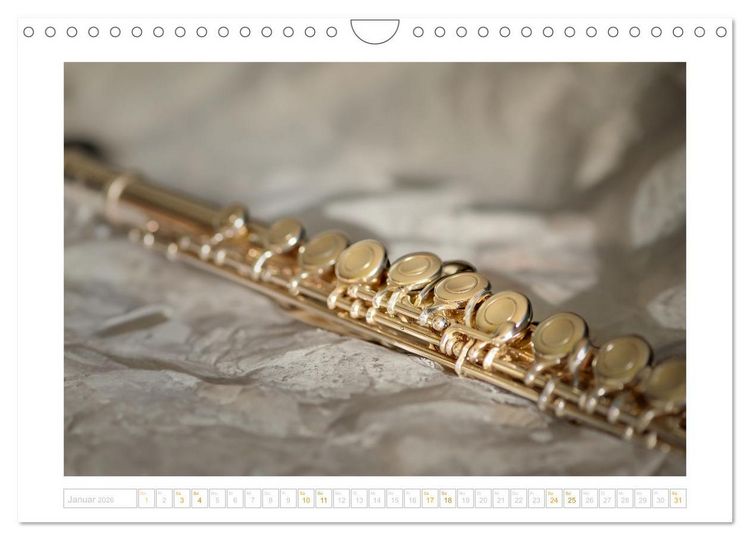 Produktbild: Die Querfl&ouml;te, ein herrliches Instrument (Wandkalender 2026 DIN A4 quer), CALVENDO Monatskalender