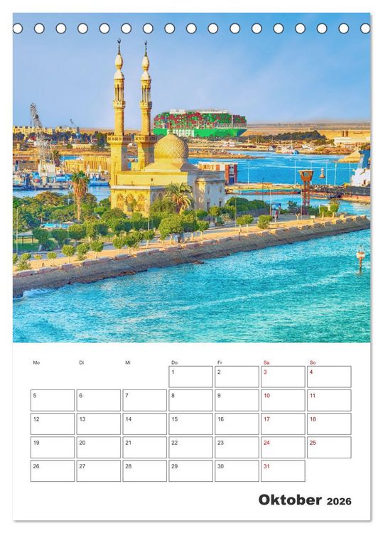 Produktbild: Suezkanal - Urlaubsplaner (Tischkalender 2026 DIN A5 hoch), CALVENDO Monatskalender