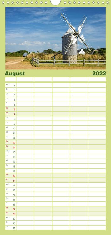 Produktbild: Familienplaner Sehnsucht Bretagne (Wandkalender 2022 , 21 cm x 45 cm, hoch)