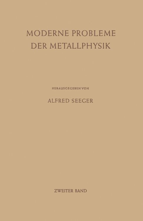 Produktbild: Moderne Probleme der Metallphysik