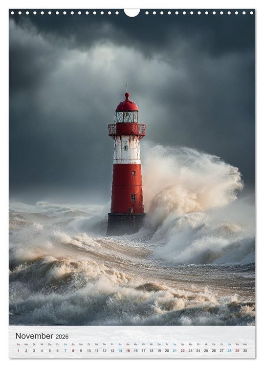 Produktbild: Leuchtturm-Fan (Wandkalender 2026 DIN A3 hoch), CALVENDO Monatskalender