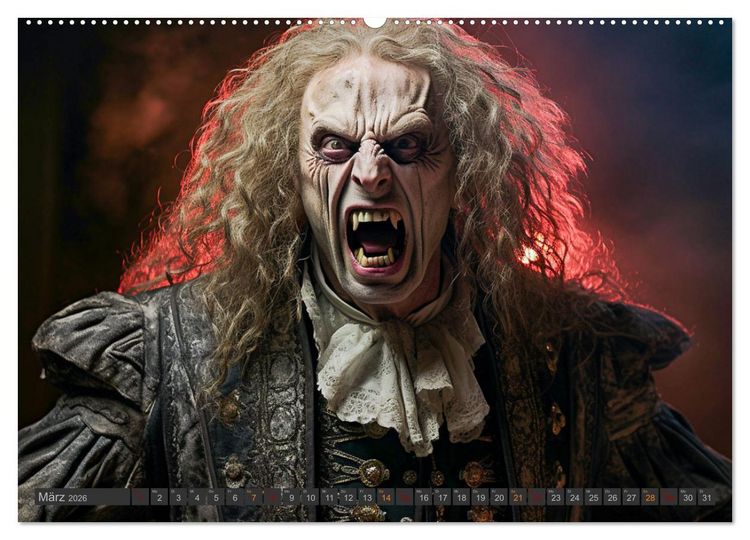 Produktbild: Vampire - Kreaturen der Nacht (Wandkalender 2026 DIN A2 quer), CALVENDO Monatskalender