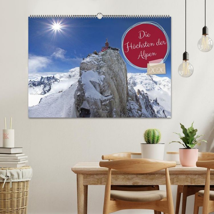 Produktbild: Die H&ouml;chsten der Alpen (Wandkalender 2026 DIN A2 quer), CALVENDO Monatskalender