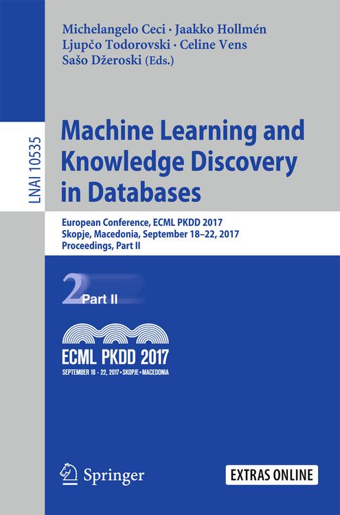 Produktbild: Machine Learning and Knowledge Discovery in Databases