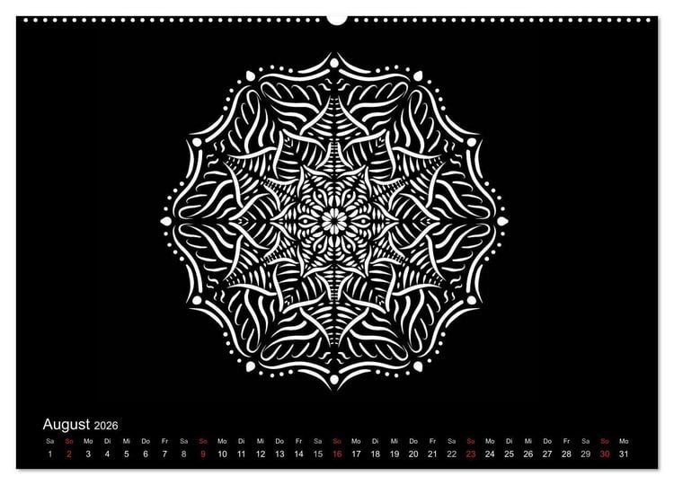 Produktbild: Entspannung und Ruhe durch Mandalas (hochwertiger Premium Wandkalender 2026 DIN A2 quer), Kunstdruck in Hochglanz