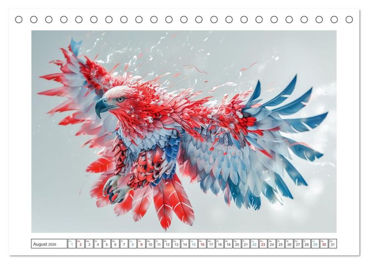 Produktbild: Modern Art Animals (Tischkalender 2026 DIN A5 quer), CALVENDO Monatskalender