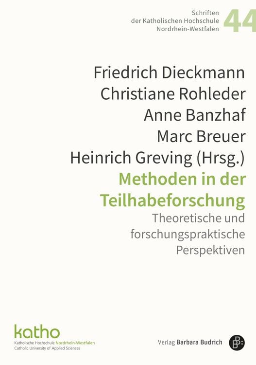 Produktbild: Methoden in der Teilhabeforschung