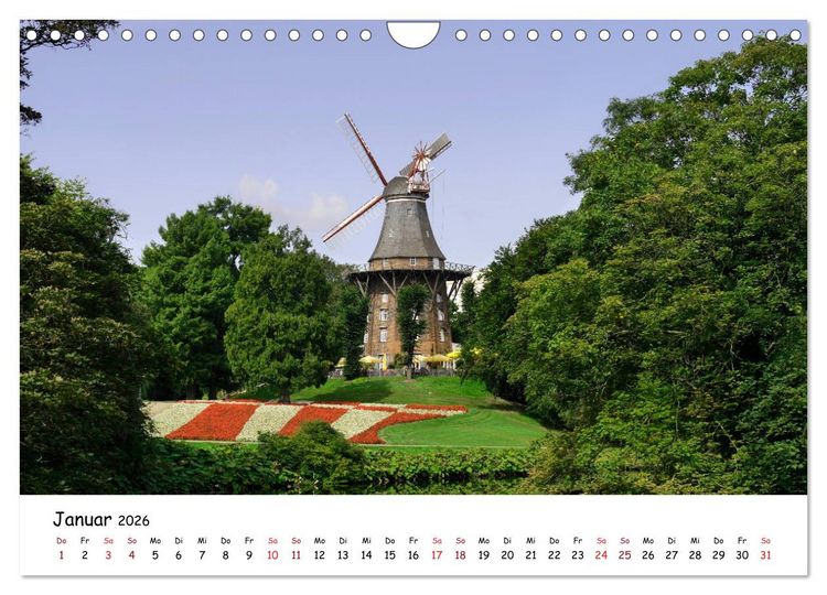 Produktbild: Bremen - Die Hansestadt an der Weser (Wandkalender 2026 DIN A4 quer), CALVENDO Monatskalender