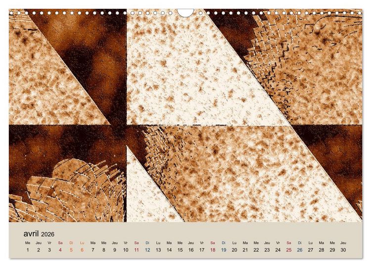 Produktbild: Art nuances de brun (Calendrier mural 2026 DIN A3 vertical), CALVENDO calendrier mensuel