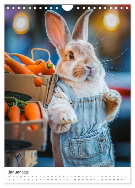 Produktbild: Was macht der Osterhase in seiner Freizeit (Wandkalender 2026 DIN A4 hoch), CALVENDO Monatskalender