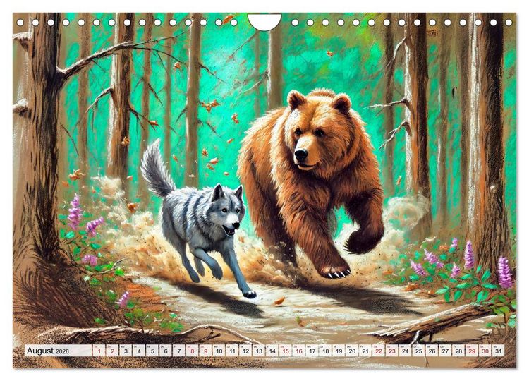 Produktbild: Ein Jahr mit den B&auml;ren - Ein majest&auml;tisches Leben in der Wildnis (Wandkalender 2026 DIN A4 quer), CALVENDO Monatskalender