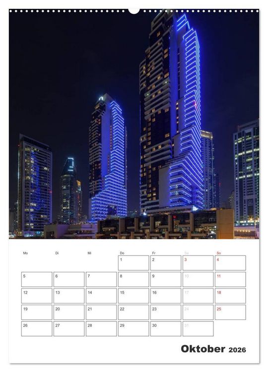 Produktbild: Vertical Dubai 2026 (hochwertiger Premium Wandkalender 2026 DIN A2 hoch), Kunstdruck in Hochglanz