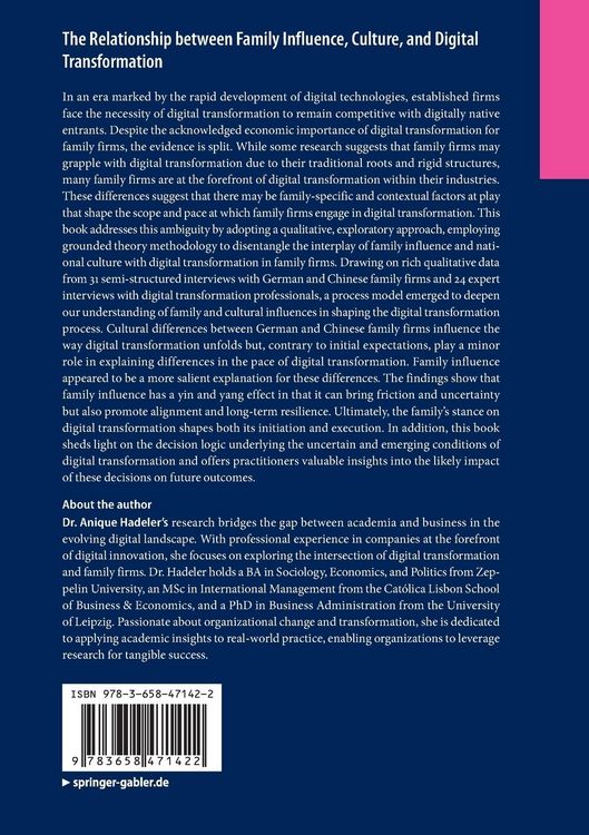 Produktbild: The Relationship between Family Influence, Culture, and Digital Transformation