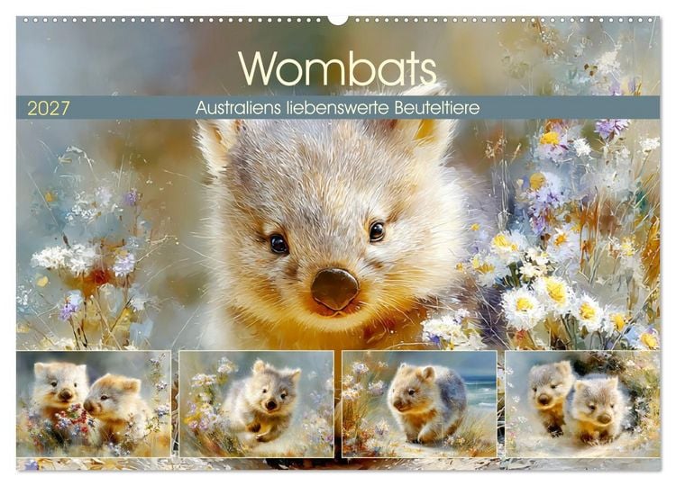 Produktbild: Wombats. Australiens liebenswerte Beuteltiere (Wandkalender 2027 DIN A2 quer), CALVENDO Monatskalender