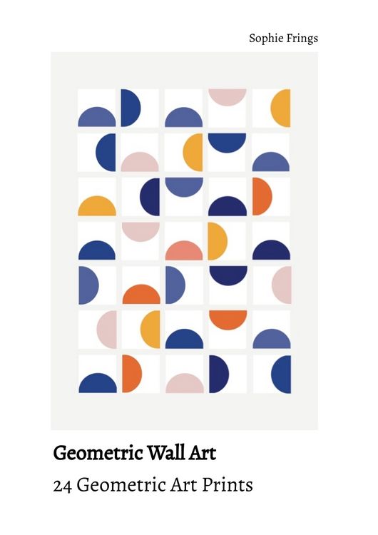 Produktbild: Geometric Wall Art - 24 Geometric Art Prints | Cut it, frame it & enjoy!