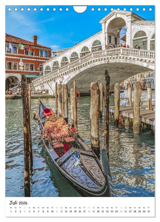 Produktbild: Venedig - Magische Impressionen (Wandkalender 2026 DIN A4 hoch), CALVENDO Monatskalender