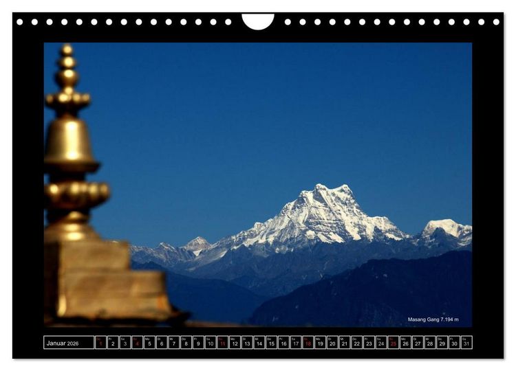 Produktbild: Bhutan Druk Yul 2026 (Wandkalender 2026 DIN A4 quer), CALVENDO Monatskalender