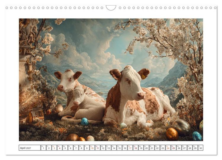 Produktbild: Die edle Kuh (Wandkalender 2027 DIN A3 quer), CALVENDO Monatskalender