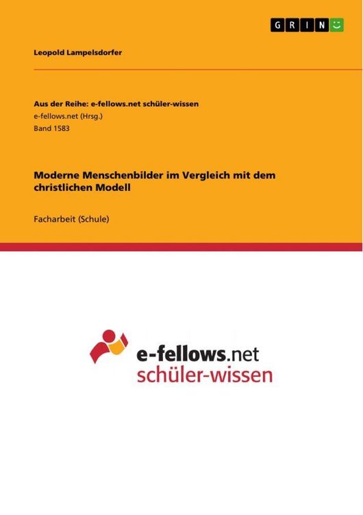 Produktbild: Moderne Menschenbilder im Vergleich mit dem christlichen Modell