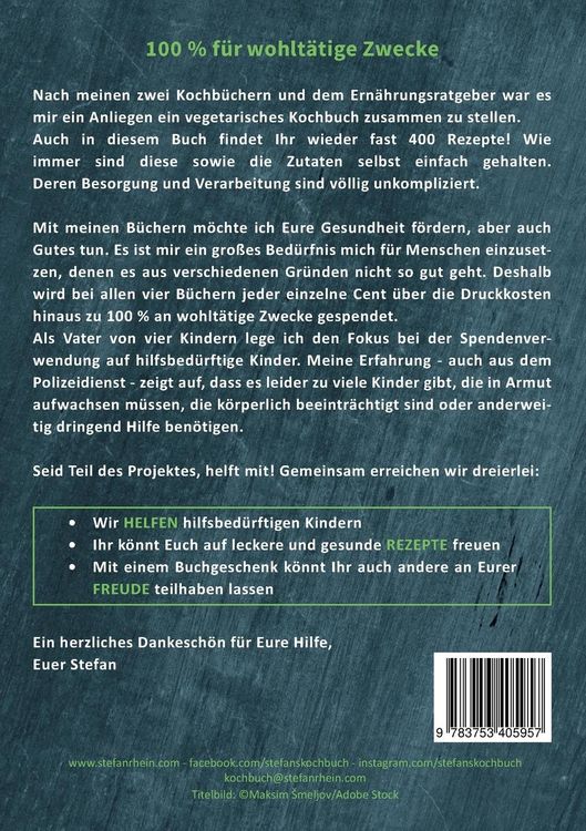 Produktbild: Stefans vegetarisches Kochbuch