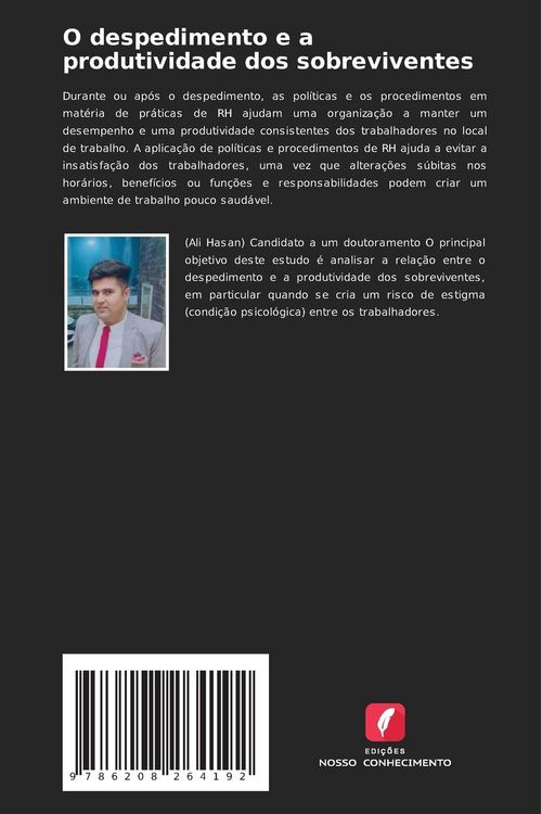 Produktbild: O despedimento e a produtividade dos sobreviventes