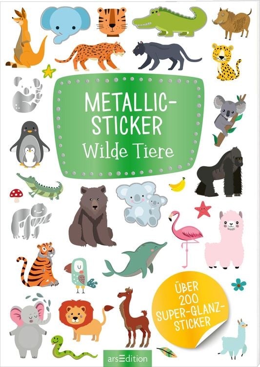 Produktbild: Metallic-Sticker – Wilde Tiere
