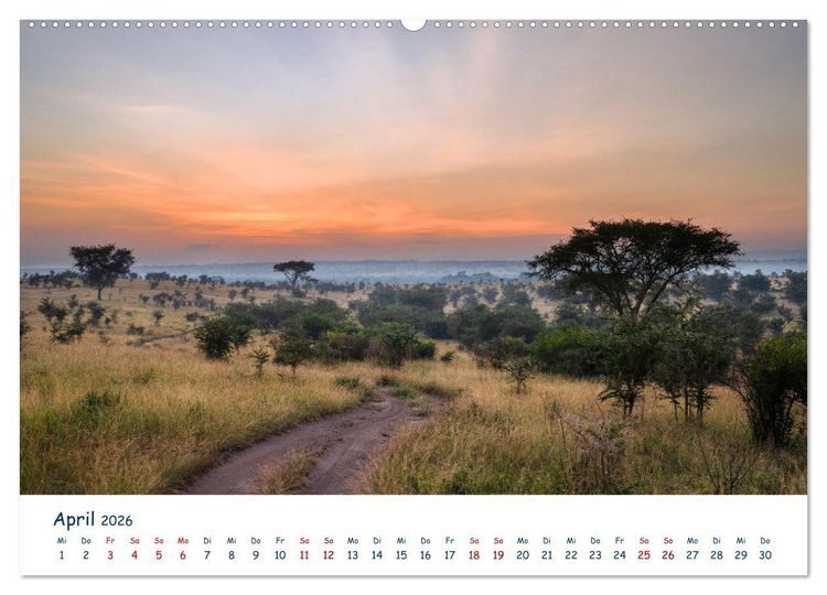 Produktbild: Fernweh Uganda - Natursch&ouml;nheit Ostafrikas (hochwertiger Premium Wandkalender 2026 DIN A2 quer), Kunstdruck in Hochglanz