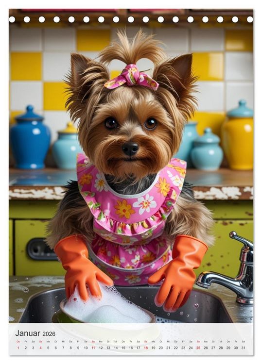 Produktbild: Daily Dogs &ndash; Tierisch menschlich (Tischkalender 2026 DIN A5 hoch), CALVENDO Monatskalender
