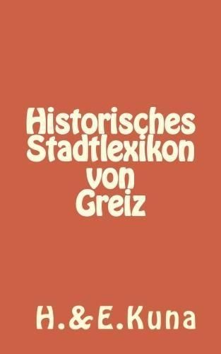 Produktbild: Historisches Stadtlexikon von Greiz