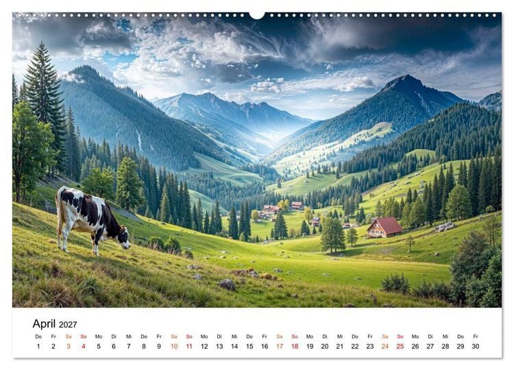 Produktbild: Deutschland - zwischen Bergen und Meeren (hochwertiger Premium Wandkalender 2027 DIN A2 quer), Kunstdruck in Hochglanz