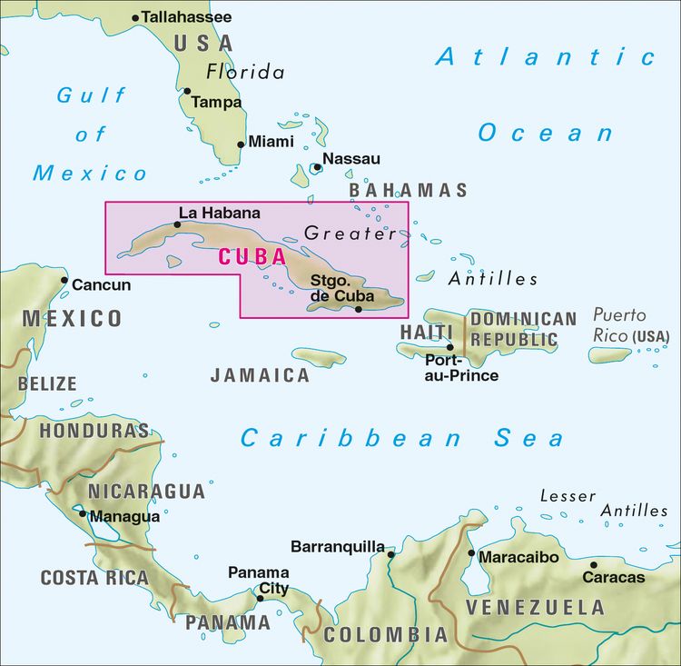 Produktbild: Nelles Map Landkarte Cuba/Kuba