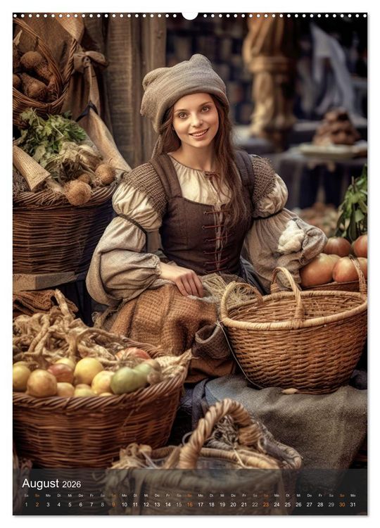 Produktbild: Fesche Marktfrauen (hochwertiger Premium Wandkalender 2026 DIN A2 hoch), Kunstdruck in Hochglanz