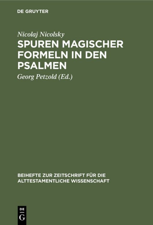 Produktbild: Spuren magischer Formeln in den Psalmen