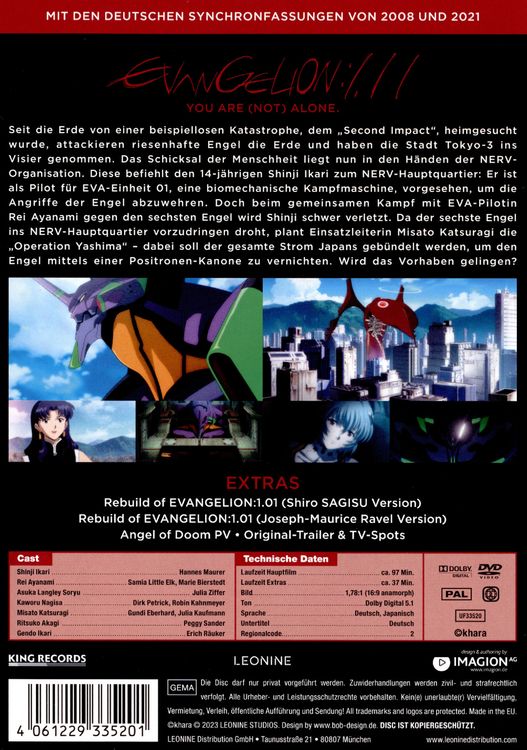 Produktbild: Evangelion: 1.11 - You are (not) alone