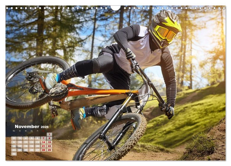 Produktbild: Abfahrtsrausch Downhill Aktion (Wandkalender 2026 DIN A3 quer), CALVENDO Monatskalender