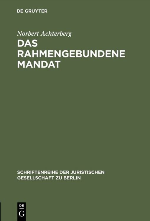 Produktbild: Das rahmengebundene Mandat
