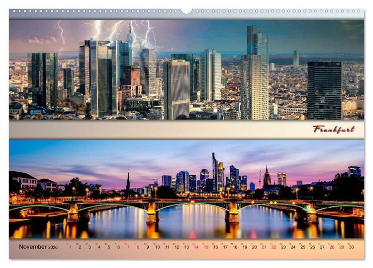 Produktbild: Faszinierende St&auml;dte in Deutschland - Panoramen (Wandkalender 2026 DIN A2 quer), CALVENDO Monatskalender