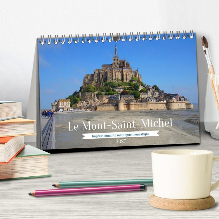 Produktbild: Le Mont-Saint-Michel - Impressionnante montagne monastique (Calendrier de bureau 2027 DIN A5 vertical), CALVENDO calendrier mensuel