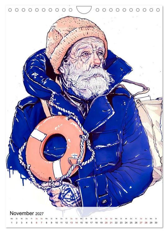 Produktbild: Seem&auml;nner - Die See im Herzen (Wandkalender 2027 DIN A4 hoch), CALVENDO Monatskalender