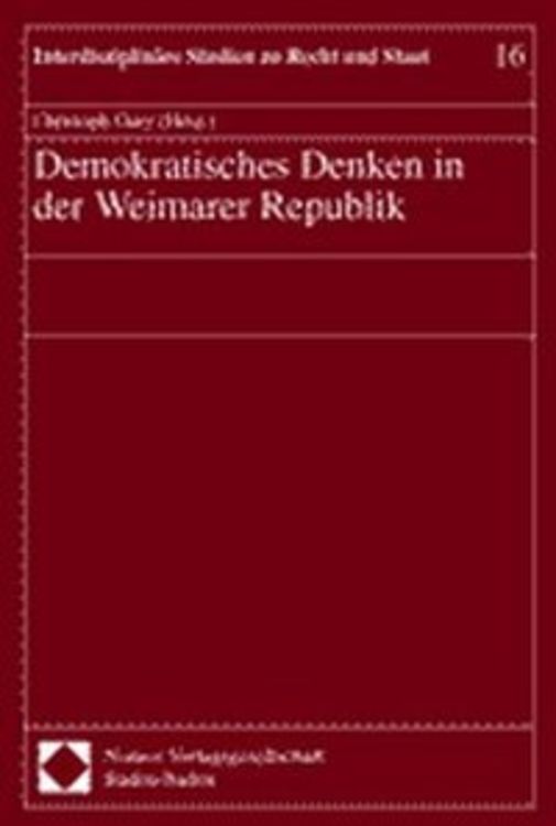 Produktbild: Demokratisches Denken in der Weimarer Republik