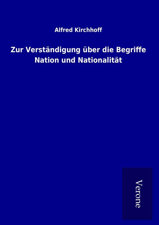 Produktbild: Zur Verst&auml;ndigung &uuml;ber die Begriffe Nation und Nationalit&auml;t