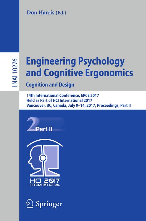 Produktbild: Engineering Psychology and Cognitive Ergonomics: Cognition and Design