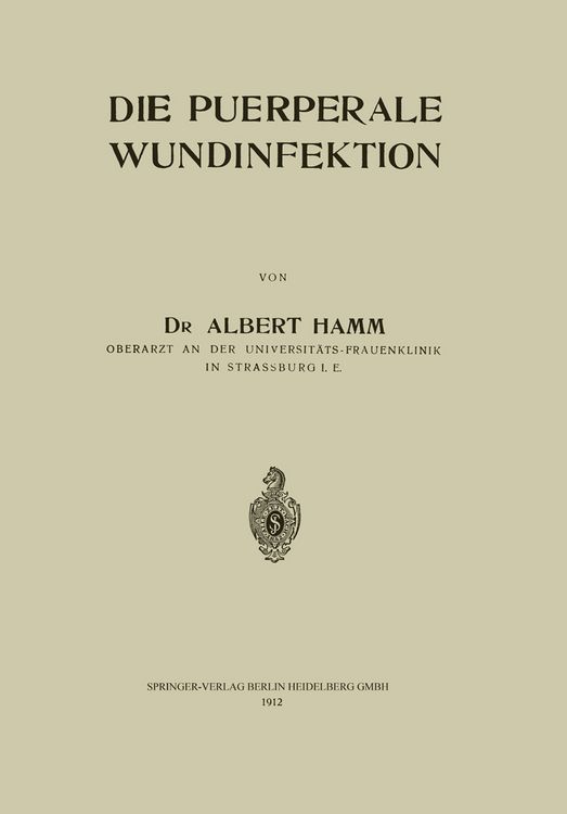 Produktbild: Die Puerperale Wundinfektion