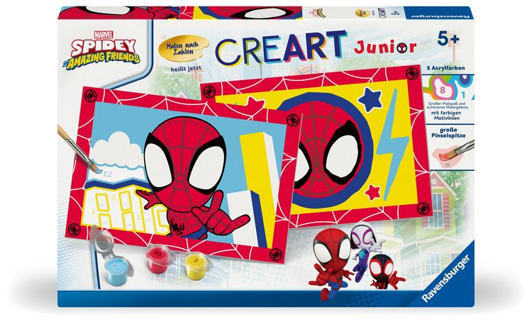 Produktbild: CreArt, Malen nach Zahlen Junior Marvel Der ultimative Spider-Man - Spidey