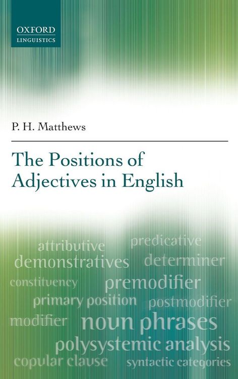 Produktbild: POSITIONS OF ADJECTIVES IN ENGLISH C