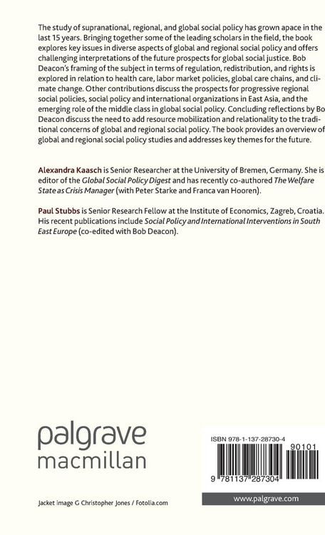 Produktbild: Transformations in Global and Regional Social Policies